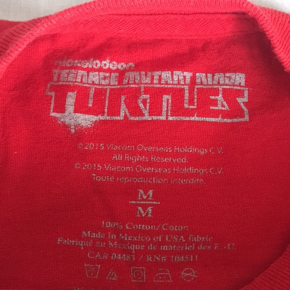 Nickelodeon Teenage Mutant Ninja Turtles Red Tee Shirt Youth Size Medium - Picture 9 of 10